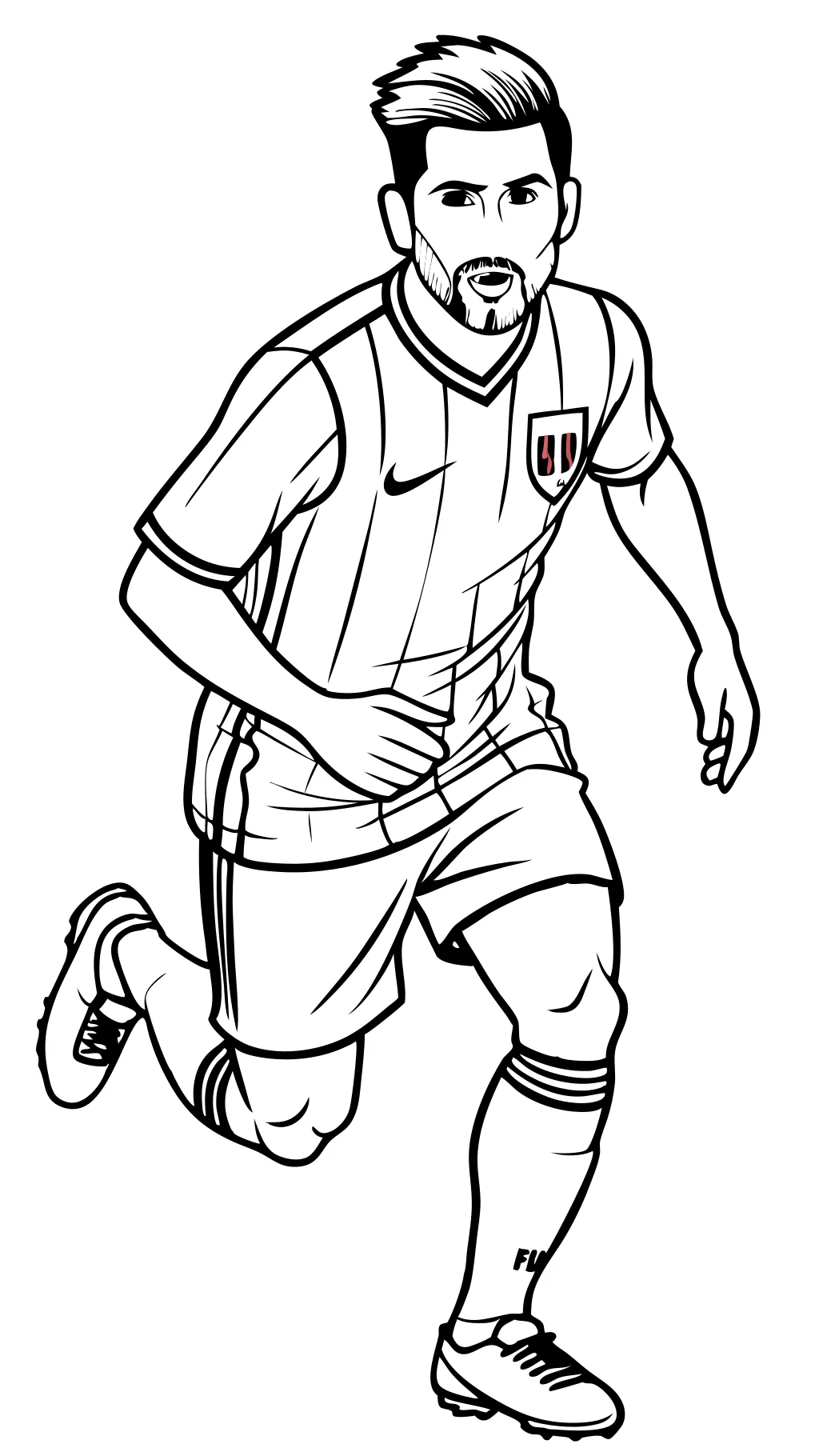 coloriages de football de Messi